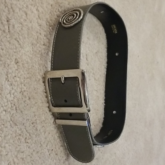 Escada grey and silver belt